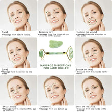 Load image into Gallery viewer, PREMIUM Jade Face Roller Gua Sha Tool Set - Face Massager Anti Aging Eye, Neck, Body, Wrinkles Health and Beauty